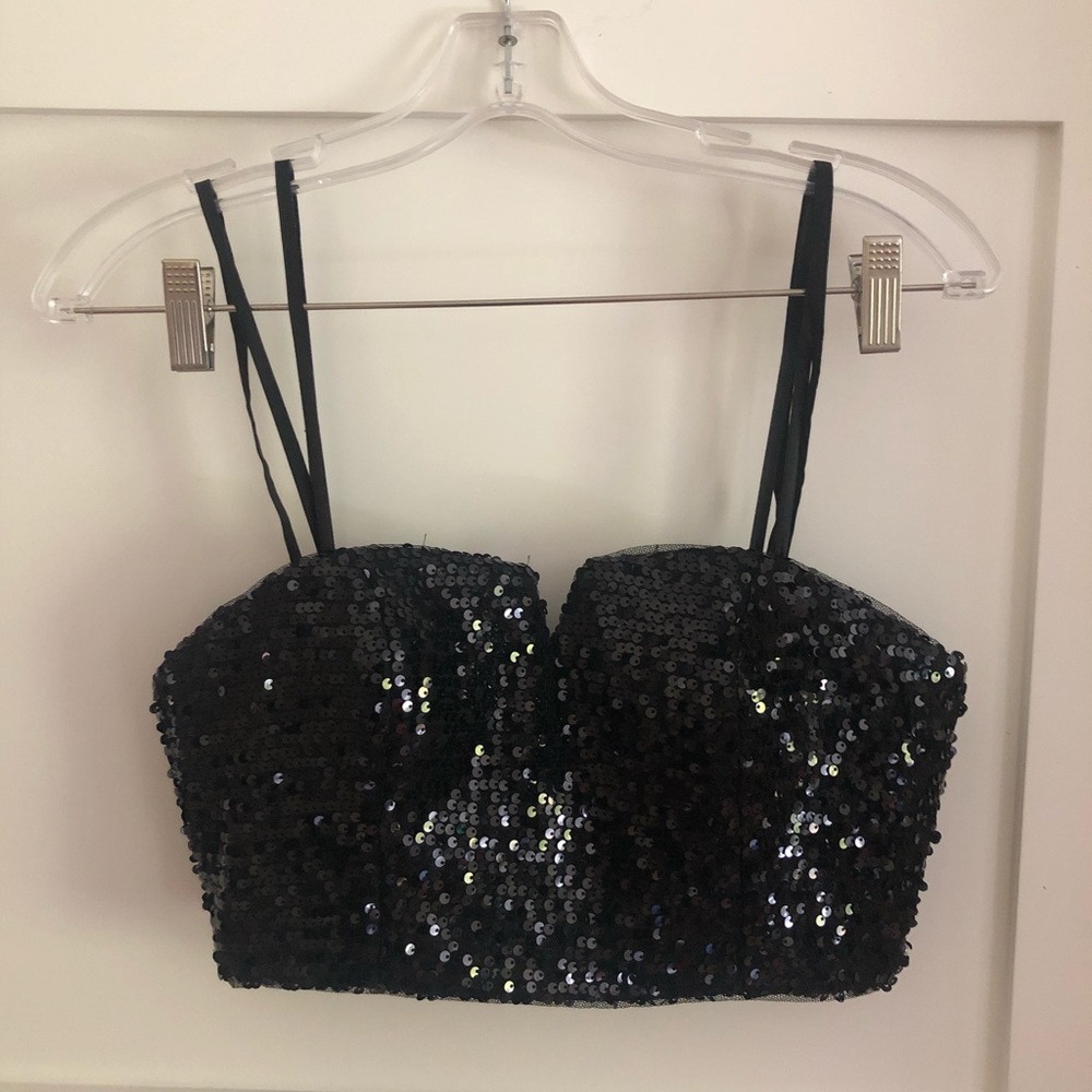 Aidan Mattox Sequin 2 Piece Gown - Picture 7 of 13